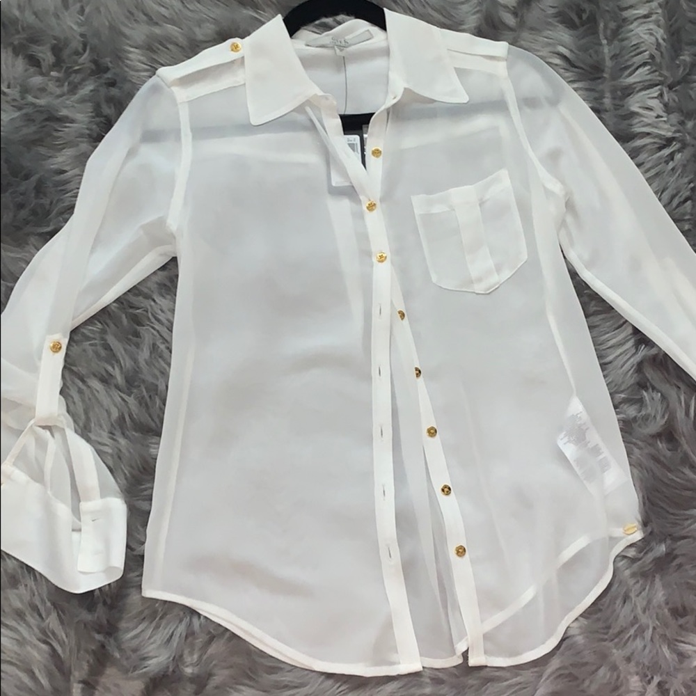 Macadamia Sheer Guess Ferris Shirt